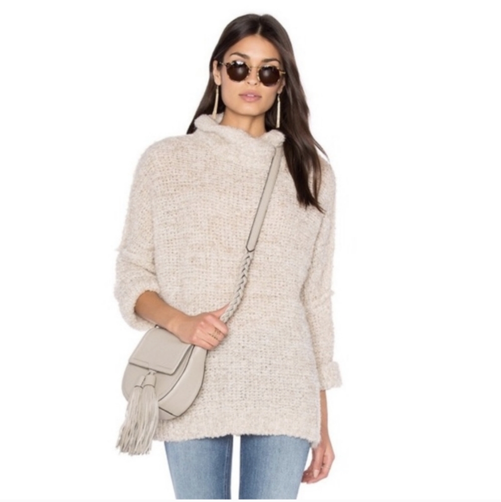 Free People she’s all that Alpaca blue gray Sweater - Picture 10 of 10